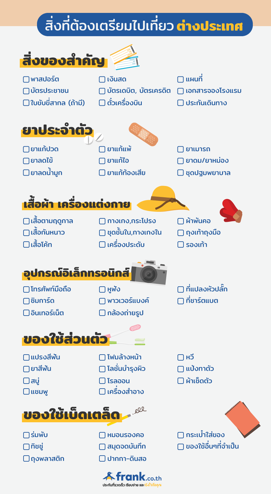 เตรียมของไปต่างประเทศ