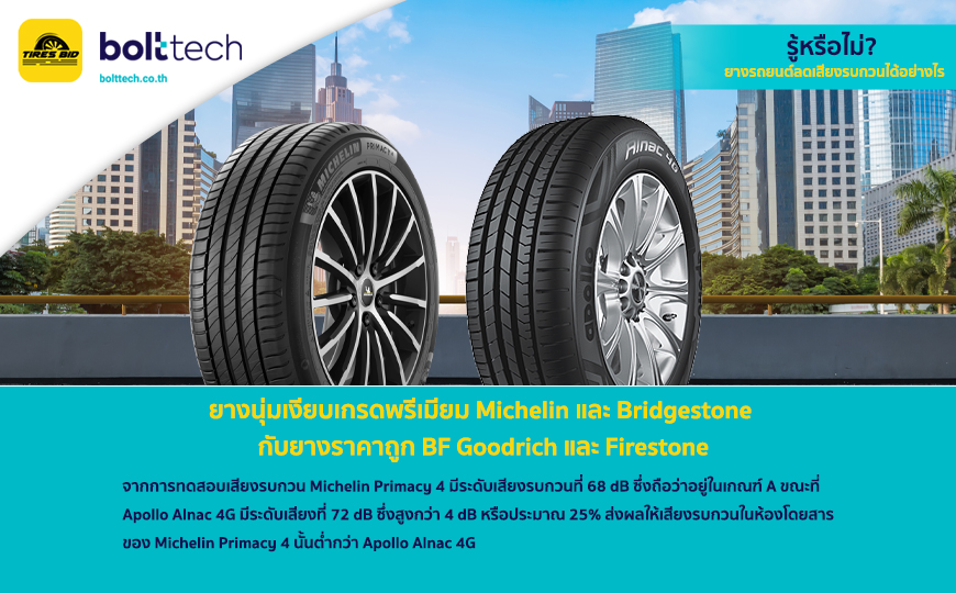 ยางนุ่มเงียบเกรดพรีเมียม Michelin